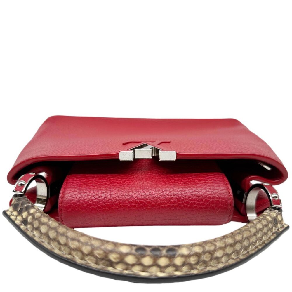 Louis Vuitton Capucines Bb Python Handle Leather … - image 3